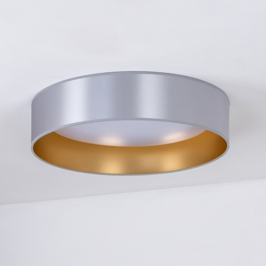 Duolla - LED-kattovalaisin ROLLER LED/24W/230V halkaisija 45 cm hopea/kulta