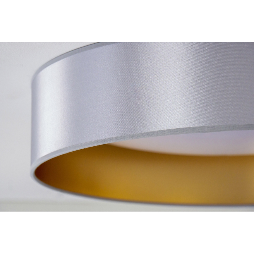 Duolla - LED-kattovalaisin ROLLER LED/24W/230V halkaisija 45 cm hopea/kulta