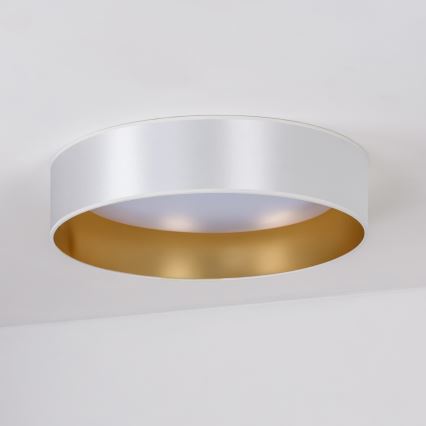 Duolla - LED-kattovalaisin ROLLER LED/24W/230V halkaisija 45 cm hopea/kulta