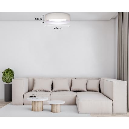 Duolla - LED-kattovalaisin ROLLER LED/24W/230V halkaisija 45 cm kerma