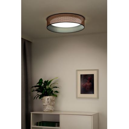 Duolla - LED-kattovalaisin ROLLER LED/24W/230V halkaisija 45 cm kupari/musta