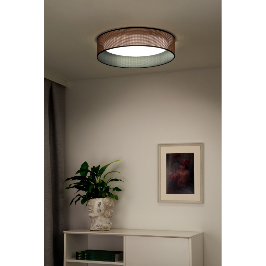 Duolla - LED-kattovalaisin ROLLER LED/24W/230V halkaisija 45 cm kupari/musta