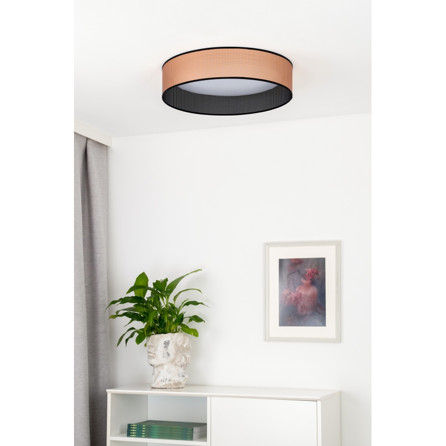 Duolla - LED-kattovalaisin ROLLER LED/24W/230V halkaisija 45 cm kupari/musta