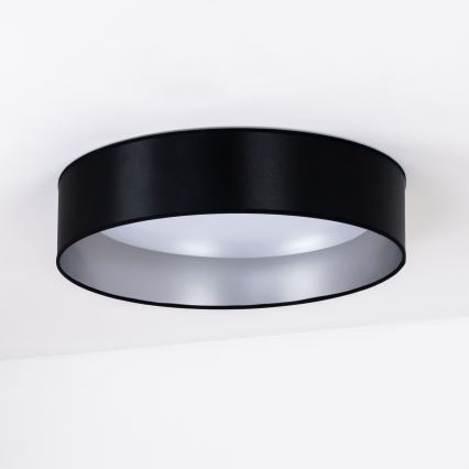 Duolla - LED-kattovalaisin ROLLER LED/24W/230V halkaisija 45 cm musta/hopea