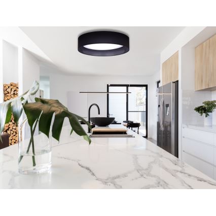 Duolla - LED-kattovalaisin ROLLER LED/24W/230V halkaisija 45 cm musta
