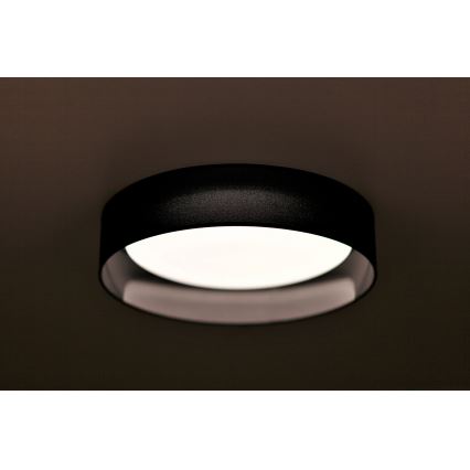 Duolla - LED-kattovalaisin ROLLER LED/24W/230V halkaisija 45 cm musta