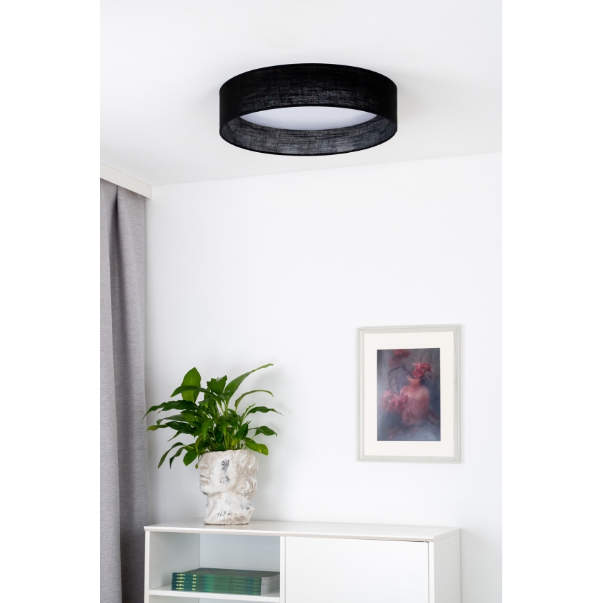Duolla - LED-kattovalaisin ROLLER LED/24W/230V halkaisija 45 cm musta