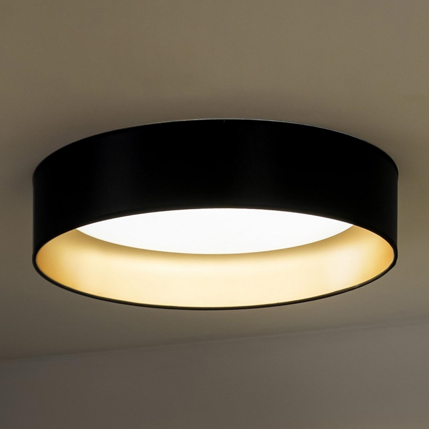 Duolla - LED-kattovalaisin ROLLER LED/24W/230V halkaisija 45 cm musta/kulta