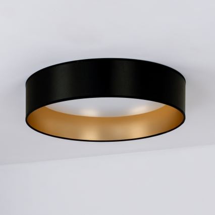 Duolla - LED-kattovalaisin ROLLER LED/24W/230V halkaisija 45 cm musta/kulta