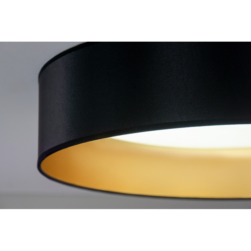 Duolla - LED-kattovalaisin ROLLER LED/24W/230V halkaisija 45 cm musta/kulta