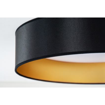 Duolla - LED-kattovalaisin ROLLER LED/24W/230V halkaisija 45 cm musta/kulta