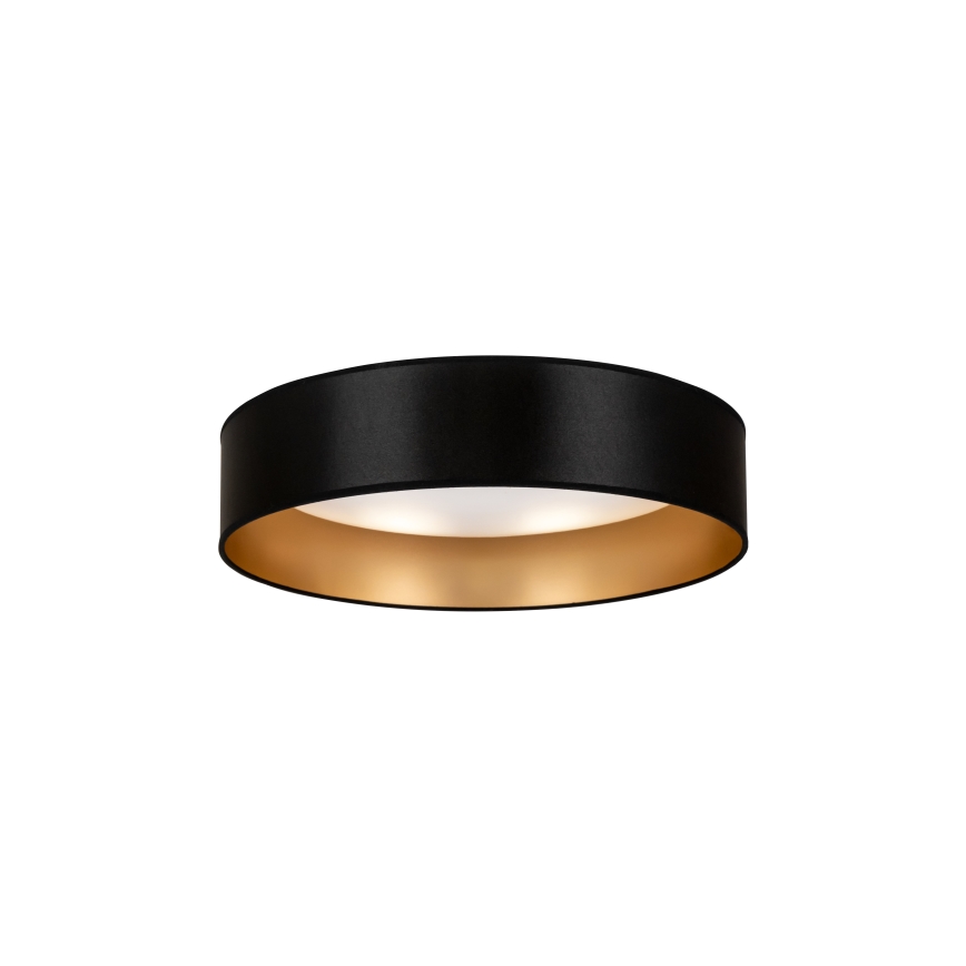 Duolla - LED-kattovalaisin ROLLER LED/24W/230V halkaisija 45 cm musta/kulta