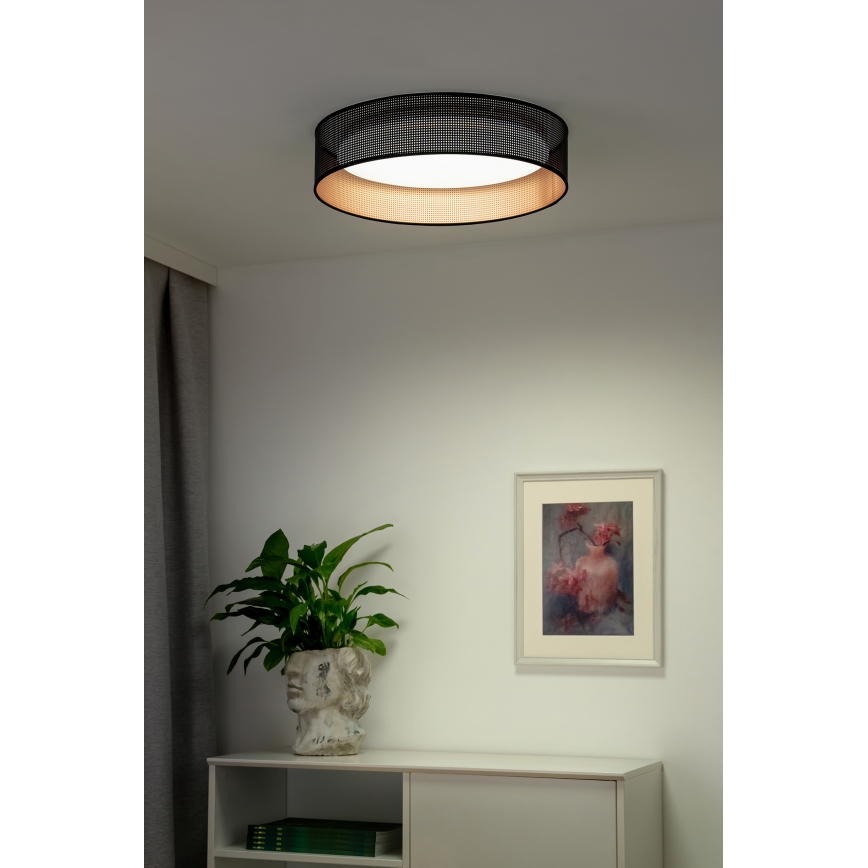 Duolla - LED-kattovalaisin ROLLER LED/24W/230V halkaisija 45 cm musta/kupari