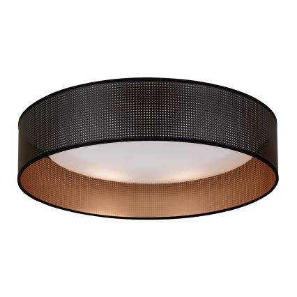 Duolla - LED-kattovalaisin ROLLER LED/24W/230V halkaisija 45 cm musta/kupari