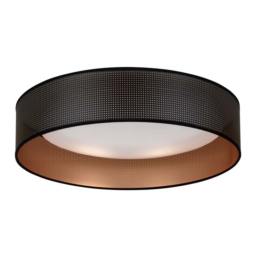 Duolla - LED-kattovalaisin ROLLER LED/24W/230V halkaisija 45 cm musta/kupari