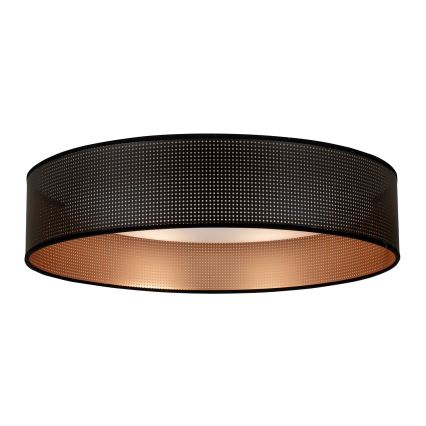Duolla - LED-kattovalaisin ROLLER LED/24W/230V halkaisija 45 cm musta/kupari