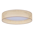 Duolla - LED-kattovalaisin ROLLER LED/24W/230V halkaisija 45 cm rottinki