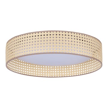 Duolla - LED-kattovalaisin ROLLER LED/24W/230V halkaisija 45 cm rottinki