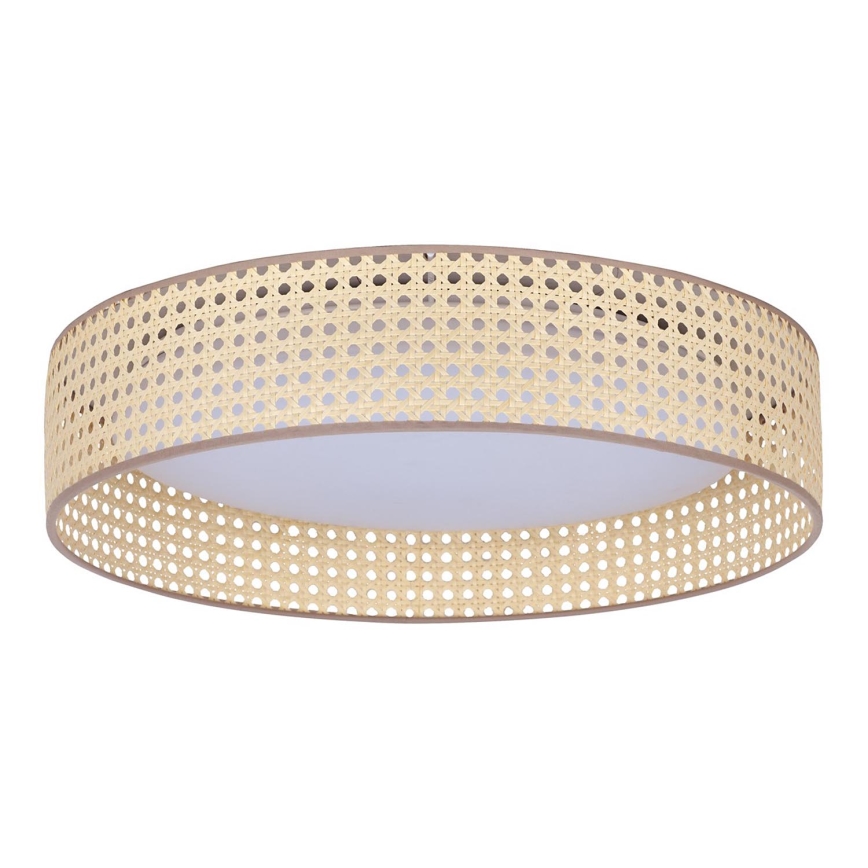 Duolla - LED-kattovalaisin ROLLER LED/24W/230V halkaisija 45 cm rottinki