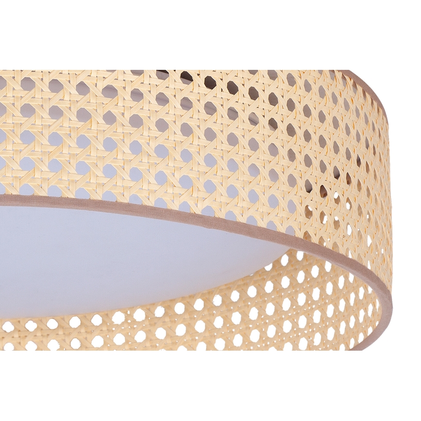 Duolla - LED-kattovalaisin ROLLER LED/24W/230V halkaisija 45 cm rottinki