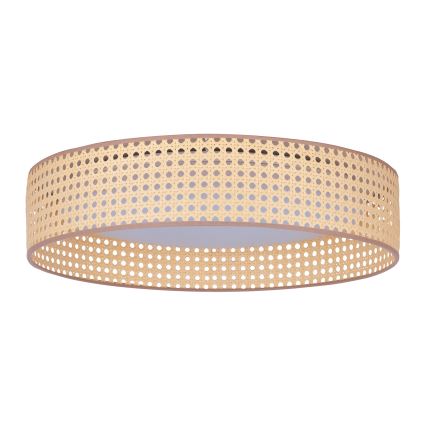 Duolla - LED-kattovalaisin ROLLER LED/24W/230V halkaisija 45 cm rottinki