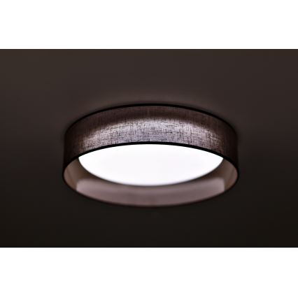 Duolla - LED-kattovalaisin ROLLER LED/24W/230V halkaisija 45 cm tummanruskea