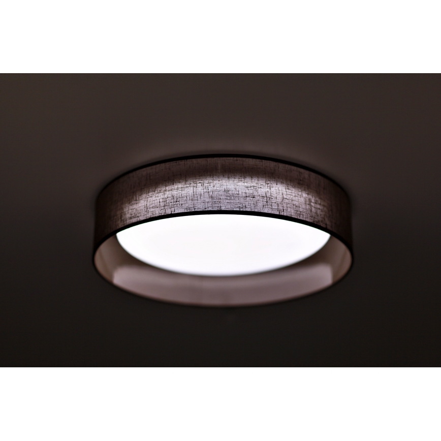 Duolla - LED-kattovalaisin ROLLER LED/24W/230V halkaisija 45 cm tummanruskea