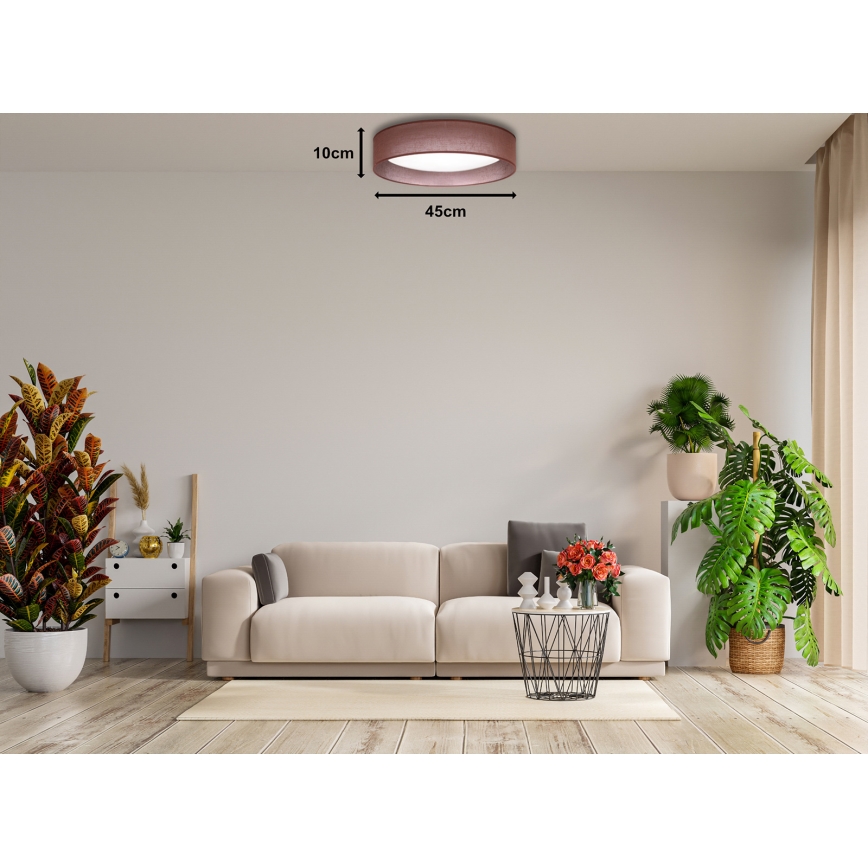 Duolla - LED-kattovalaisin ROLLER LED/24W/230V halkaisija 45 cm tummanruskea