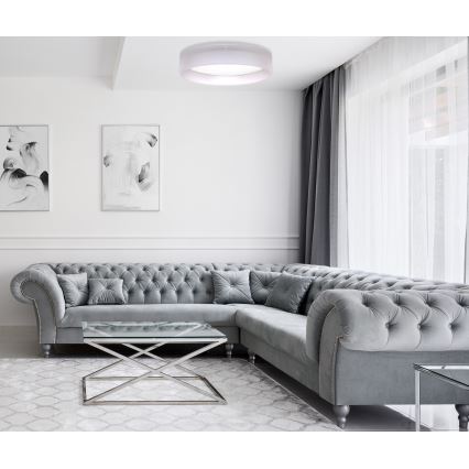 Duolla - LED-kattovalaisin ROLLER LED/24W/230V halkaisija 45 cm vaaleanharmaa