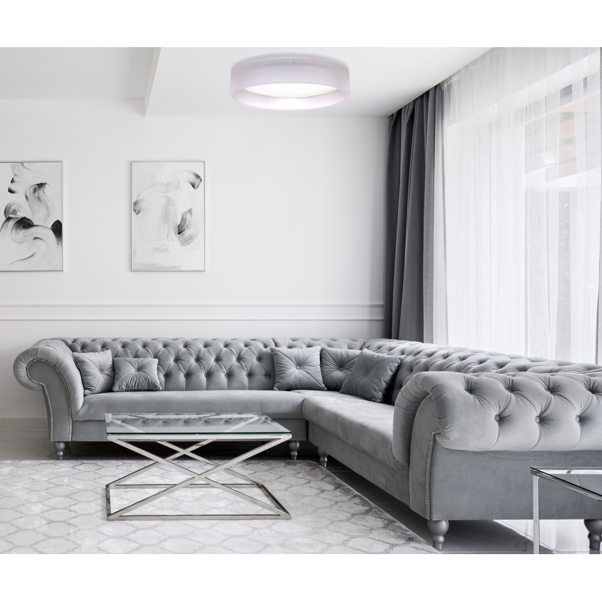 Duolla - LED-kattovalaisin ROLLER LED/24W/230V halkaisija 45 cm vaaleanharmaa