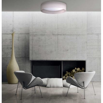 Duolla - LED-kattovalaisin ROLLER LED/24W/230V halkaisija 45 cm vaaleanharmaa