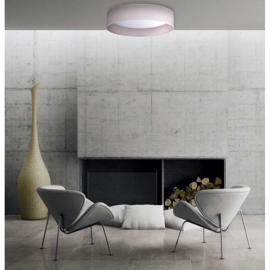 Duolla - LED-kattovalaisin ROLLER LED/24W/230V halkaisija 45 cm vaaleanharmaa
