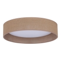 Duolla - LED-kattovalaisin ROLLER LED/24W/230V halkaisija 45 cm vaaleanruskea