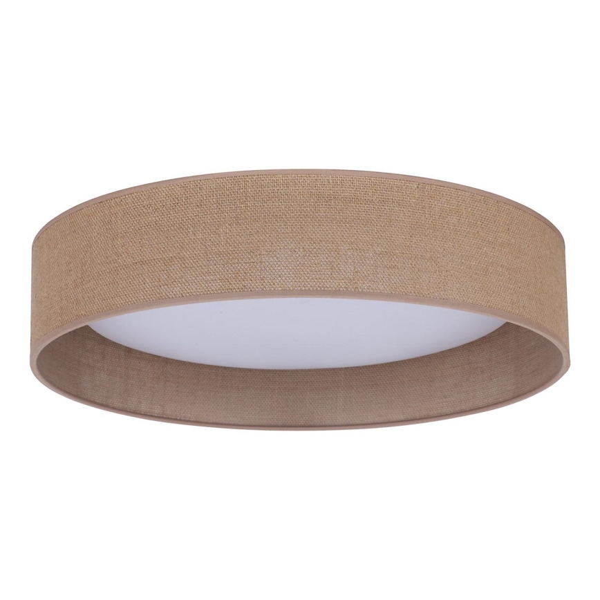 Duolla - LED-kattovalaisin ROLLER LED/24W/230V halkaisija 45 cm vaaleanruskea