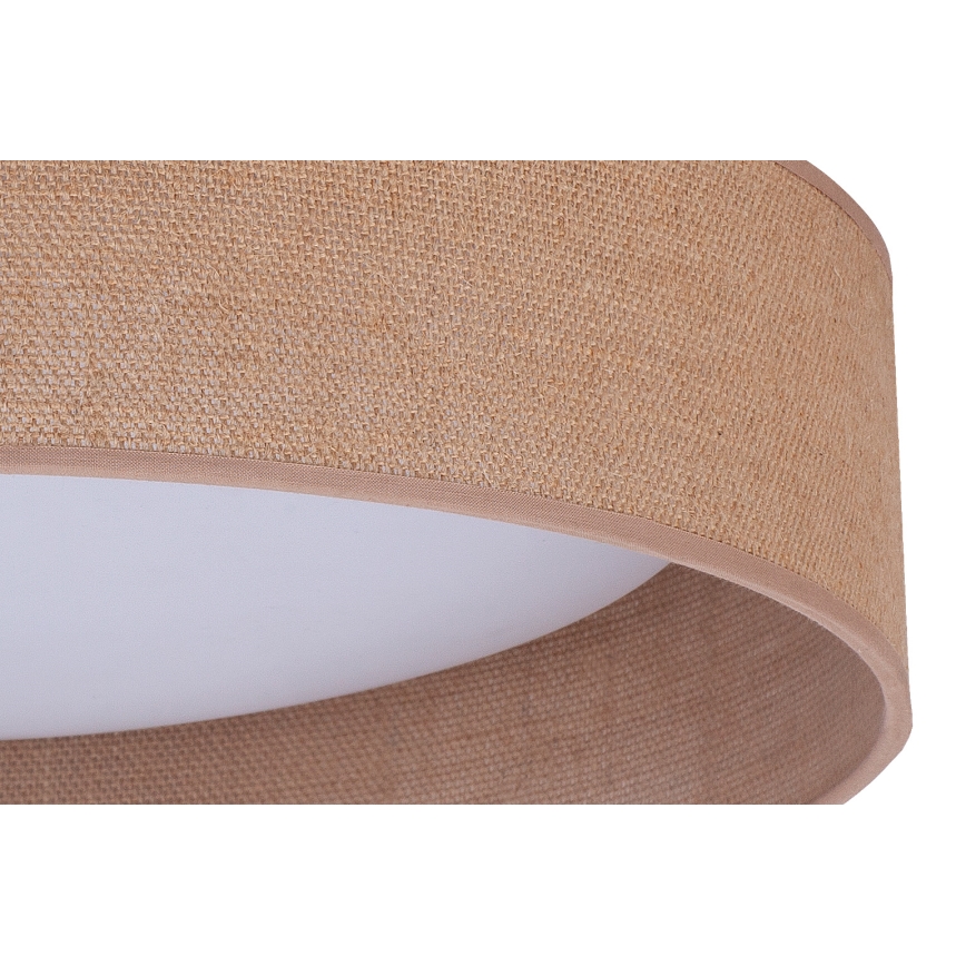 Duolla - LED-kattovalaisin ROLLER LED/24W/230V halkaisija 45 cm vaaleanruskea