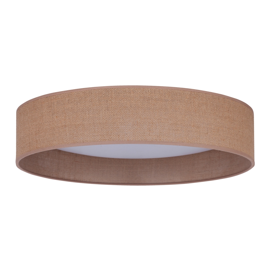 Duolla - LED-kattovalaisin ROLLER LED/24W/230V halkaisija 45 cm vaaleanruskea