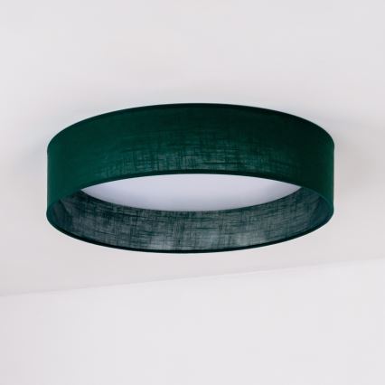 Duolla - LED-kattovalaisin ROLLER LED/24W/230V halkaisija 45 cm vihreä