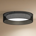 Duolla - LED-kattovalaisin ROLLER RATTAN LED/24W/230V halkaisija 45 cm musta
