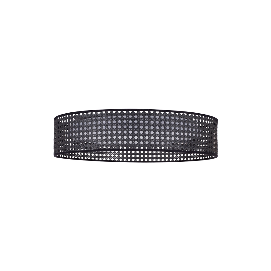 Duolla - LED-kattovalaisin ROLLER RATTAN LED/24W/230V halkaisija 45 cm musta