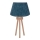 Duolla - Pöytävalaisin BOUCLE 1xE27/15W/230V halkaisija 28 cm turkoosi/puu