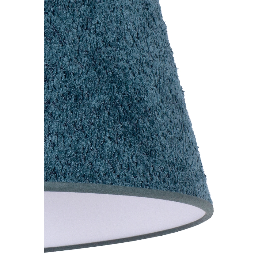Duolla - Pöytävalaisin BOUCLE 1xE27/15W/230V halkaisija 28 cm turkoosi/puu