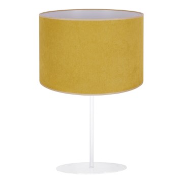 Duolla - Pöytävalaisin BRISTOL 1xE14/15W/230V halkaisija 17,5 cm keltainen/valkoinen