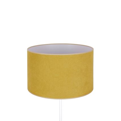 Duolla - Pöytävalaisin BRISTOL 1xE14/15W/230V halkaisija 17,5 cm keltainen/valkoinen