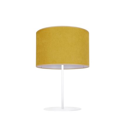 Duolla - Pöytävalaisin BRISTOL 1xE14/15W/230V halkaisija 17,5 cm keltainen/valkoinen