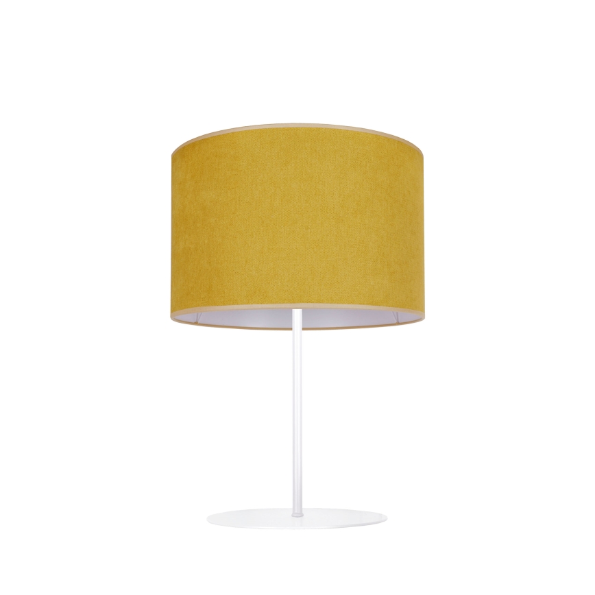 Duolla - Pöytävalaisin BRISTOL 1xE14/15W/230V halkaisija 17,5 cm keltainen/valkoinen