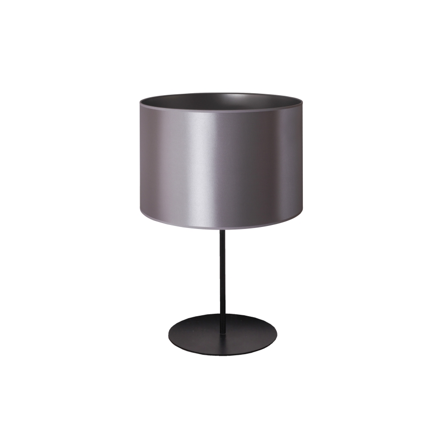 Duolla - Pöytävalaisin CANNES 1xE14/15W/230V halkaisija 20 cm hopea/musta