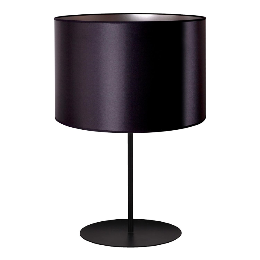 Duolla - Pöytävalaisin CANNES 1xE14/15W/230V halkaisija 20 cm musta/hopea
