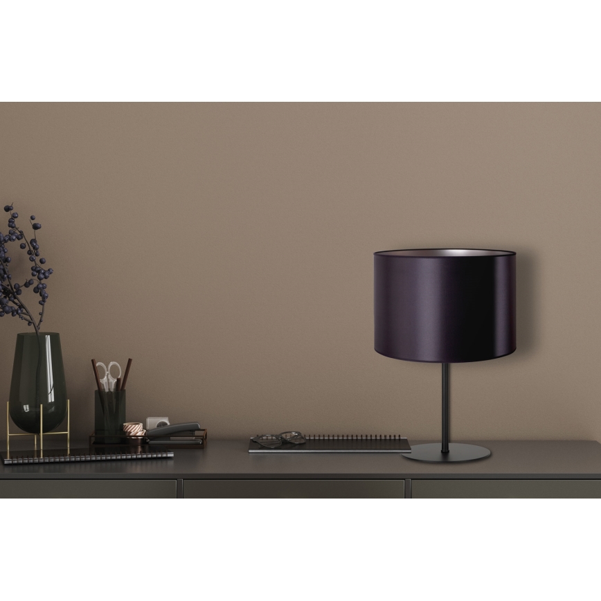 Duolla - Pöytävalaisin CANNES 1xE14/15W/230V halkaisija 20 cm musta/hopea