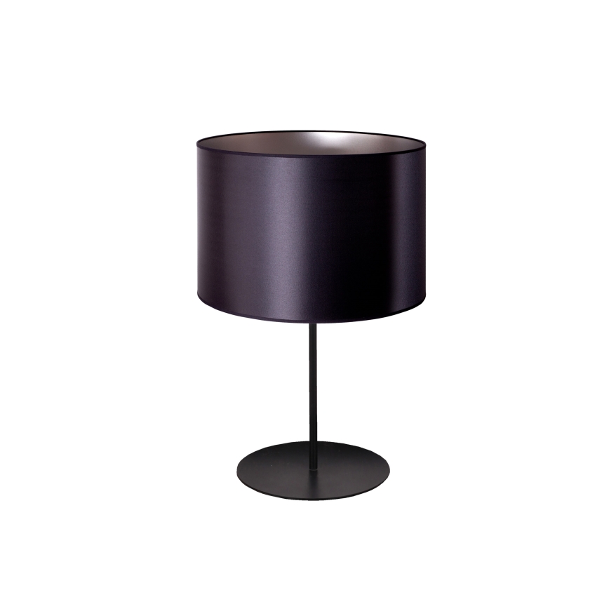 Duolla - Pöytävalaisin CANNES 1xE14/15W/230V halkaisija 20 cm musta/hopea