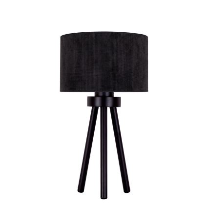 Duolla - Pöytävalaisin LYON 1xE27/15W/230V halkaisija 30 cm musta